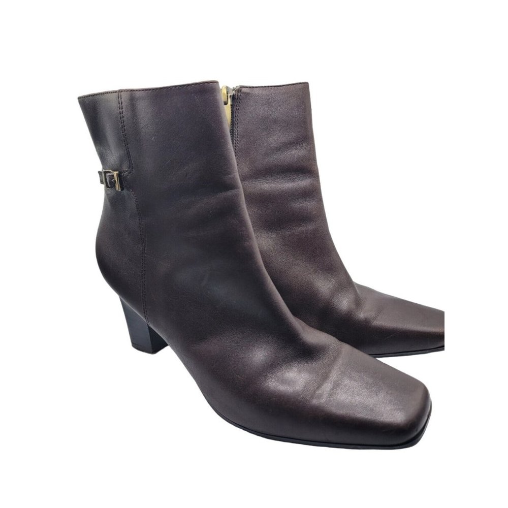 Elditas Women's Brown Ankle Zip Boots  Sz 6.5